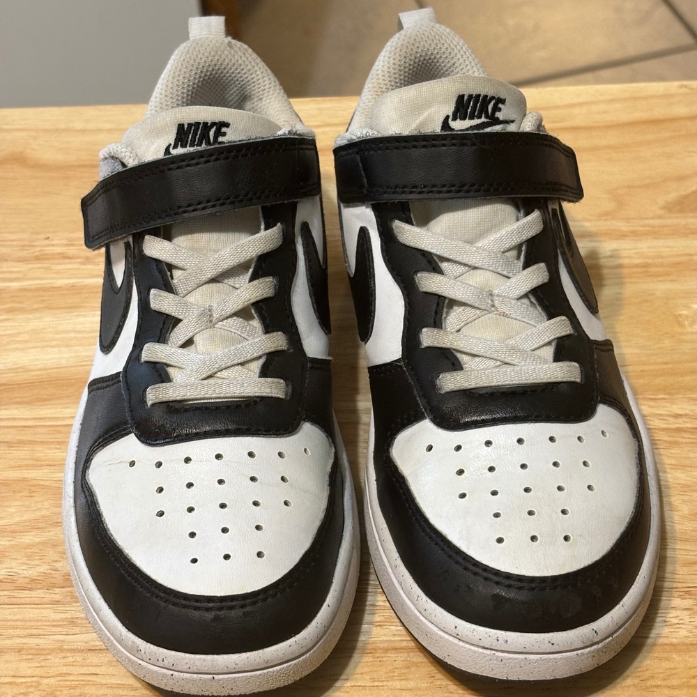 Nike Court Borough Low 2 Kids 2Y Black White DV5457-131 Excellent Panda Sneakers